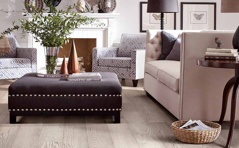 hardwood flooring in a living room